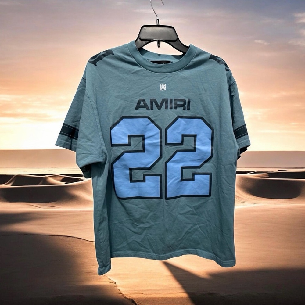 AMIRI 22 blue Graphic Tee size medium made in the USA